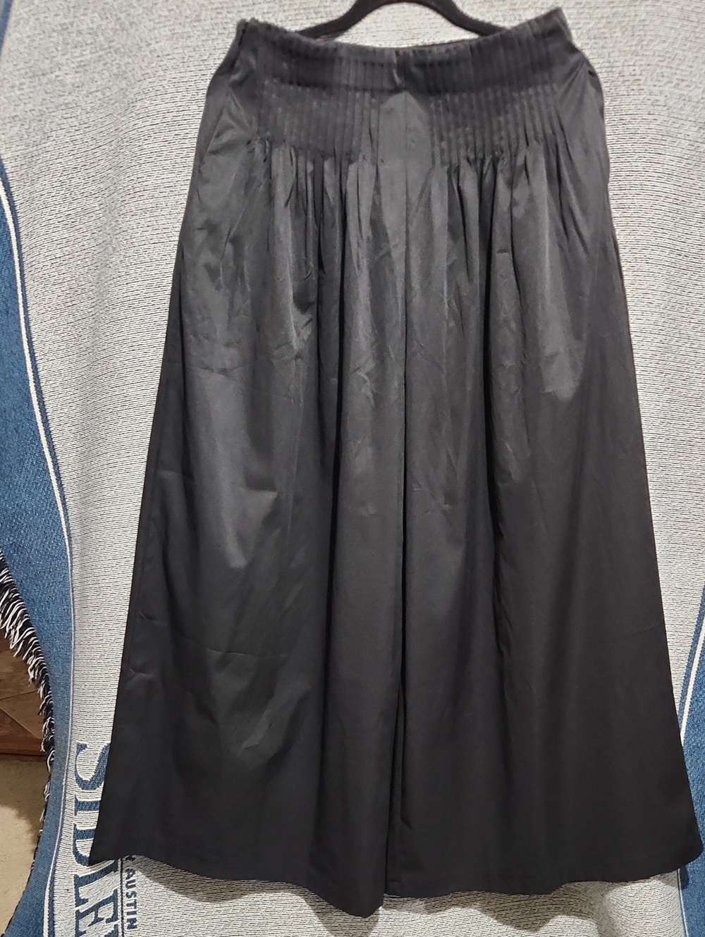 Classic Black Full-Length Pleated Wide Leg Women’s Pants
